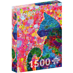 Puzzle, Kolorowy kot, 1500 el.
