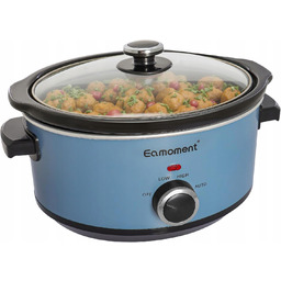 Wolnowar Z Ceramicznym Garnkiem Pokrywą Szkło Hartowane 200W