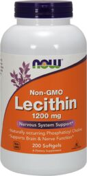Now Foods Non-GMO Lecithin 1200 mg, lecytyna, 200