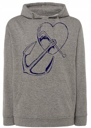 Bluza męska nadruk KOTWICA SERCE r.5XL