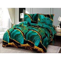 Pościel dwustronna z MIKROFIBRY-MIŚ w marmurowy wzór PEK-099