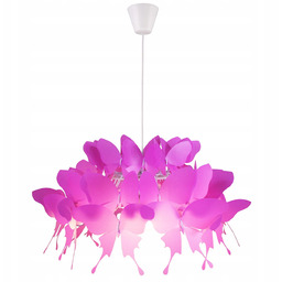 Lampa Wisząca Farfalla Motylki Dziecięca Ciemny Róż 1xE27