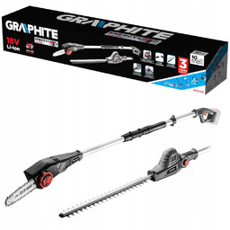 Piła łańcuchowa i nożyce do żywopłotu na wysięgniku