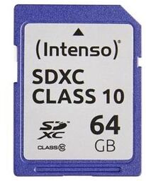 Intenso Pamięć Karta SDXC 64GB C10 3411490