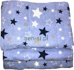 Kołdra obciążeniowa rosnąca z dzieckiem-gwiazdki 80x140 cm.