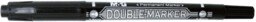 Marker dwustronny czarny 0.8mm/2.8mm M&G APM21372-CZARNY