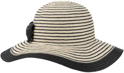 Kapelusz Floppy Amina Stripes by Lipodo, czarny, One