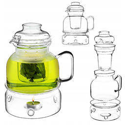 Dzbanek Żaroodporny Szklany Z Podrzewaczem Zaparzaczem Do Herbaty