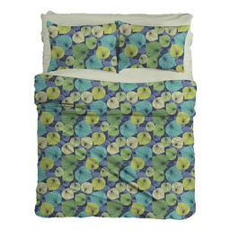 Matex Pościel bawełniana 220x200 liście kolorowe granatowa R18