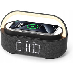 Cyfrowy radio budzik z ładowarką indukcyjną 6