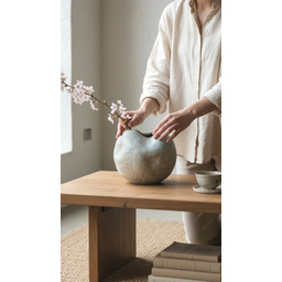 Pakamera Duży wazon obiekt ceramiczny kula KAMIEŃ