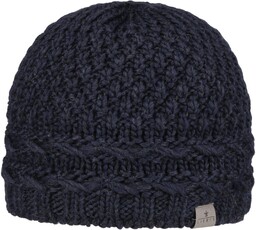 Czapka Beanie z Podszewką Pinea by Lierys, ciemnoniebieski,