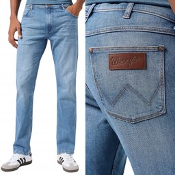 Wrangler GREENSBORO Reflections THERMOLITE PROSTE SPODNIE JEANSOWE W38