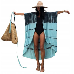 Narzutka plażowa długa kimono tunika pareo boho sukienka