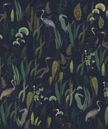 Tapeta Calm Heron Navy Wallcolors