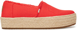 Espadryle Toms Valencia Platform 10021919 Czerwony