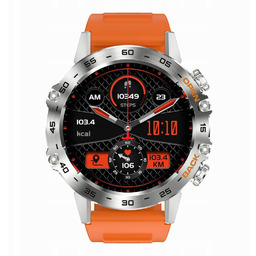Smartwatch męski Gravity GT9-9 srebrny pomarańczowy pasek