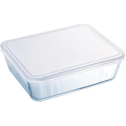 Pyrex Prostokątne naczynie z plastikową pokrywką, 2,6 l