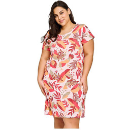 Koszula nocna Tessa w kolorowe kwiaty PLUS SIZE