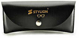 STYLION Skórzane etui okularowe futerał na okulary czarny