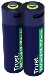 Trust Baterie AA USB-C RECHARGEABLE BATTERIES 2P