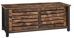 Szafka RTV, półki, drzwi, 110x40x45 cm, ciemny brąz,