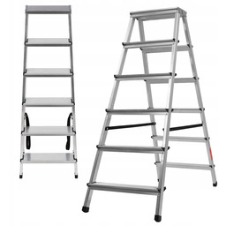 Drabina Aluminiowa Składana 6 Stopniowa Domowa Mocna 125kg