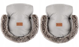 Petite&Mars rękawiczki ocieplacze dłoni do wózka Furry /