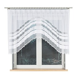 Markizeta Firana żakardowa gotowa 270x120 biała Filomena