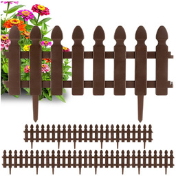 Płotek ogrodowy brązowy 49x21 cm 8 szt.