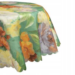 Obrus PLAMOODPORNY OWALNY Kwiaty 140x240 owal