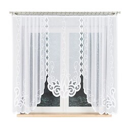 Markizeta Firana żakardowa gotowa 300x160 biała Ewelina