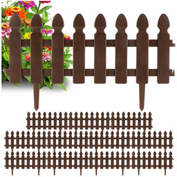 Płotek ogrodowy brązowy 49x21 cm 12 szt.