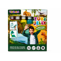 TUBI JELLY_ZESTAW DINOZAURY 6 KOLORÓW