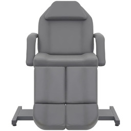 vidaXL Fotel do zabiegów kosmetycznych, ekoskóra, szary, 180x62x78