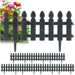 Płotek ogrodowy szary 49x21 cm 8 szt.