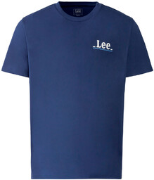 Lee T-shirt męski z logo Granatowy