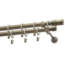 Karnisz podwójny 19/19 mm Boston mosiądz 160 cm