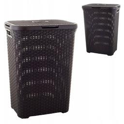 Kosz Na Pranie Bieliznę Curver 60L Ciemny Brąz