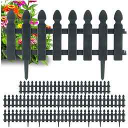 Płotek ogrodowy szary 49x21 cm 12 szt.