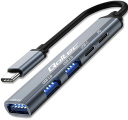 Qoltec HUB adapter USB-C 3.1 5w1 USB-C PD