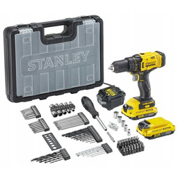 Wiertarko-wkrętarka Stanley FatMax SFMCD700D2A-QW 2x2Ah akcesoria 100szt.