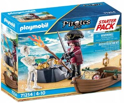 PLAYMOBIL, Starter Pack Pirat z łodzią, 71254