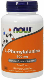 Now Foods L-Phenylalanine-L-Fenyloalanina 500mg- 120 Kapsułek