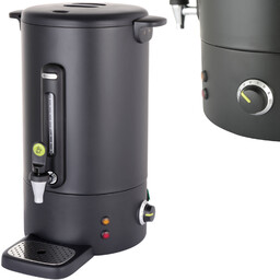 Warnik podgrzewacz do kawy z niekapiącym kranem czarny