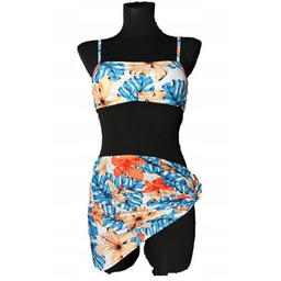 STRÓJ KĄPIELOWY BIKINI JUNGLE SPÓDNICZKA 3w1 XL