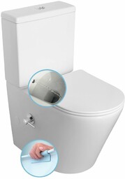 PACO RIMLESS kompakt WC z prysznicem bidetowym