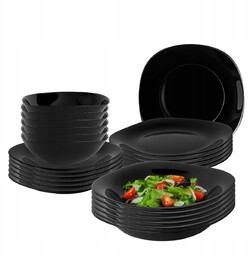 Serwis obiadowy talerze miski Altom Design Black Harmony