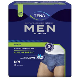 Majtki chłonne TENA Men Pants Plus M, 9szt