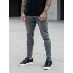 Spodnie męskie jeansowe skinny fit czarne Denley Emilio